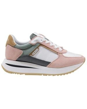 Guess Multicolour Polyester Athletic Trainers - White