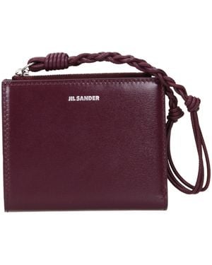 Jil Sander Leather Wallet - Purple