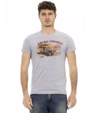 TRUSSARDI ACTION Grey Cotton Men's T - White