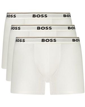 BOSS White Cotton Men's Brief