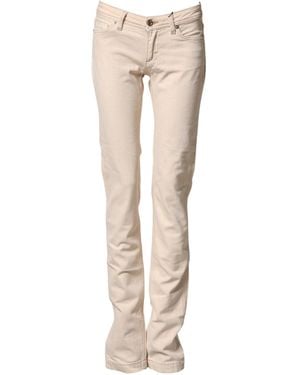 Dolce & Gabbana Low Waist Cotton Slim Fit Denim Pants Jeans Elastane - Natural