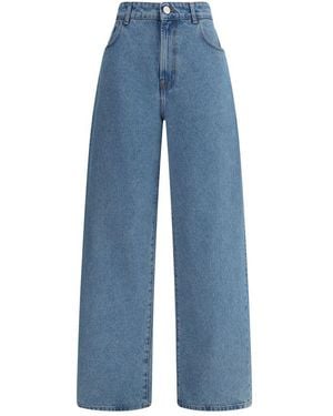Rohe Blue Cotton Relaxed Fit Jeans