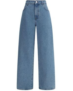 Rohe Blue Cotton Relaxed Fit Jeans