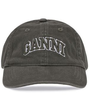 Ganni Logo Baseball Cap - Grey