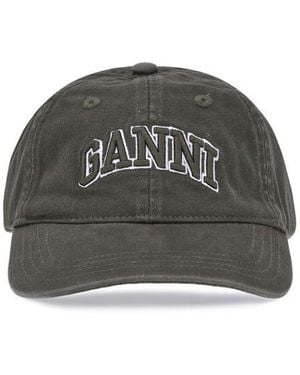 Ganni Logo Baseball Cap - Gray