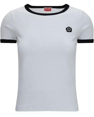 KENZO White Cotton Sportswear - Blue