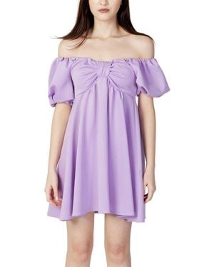 Aniye By Purple Polyester Short Dress