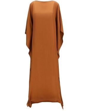 Sa Su Phi Brown Viscose Long Dress