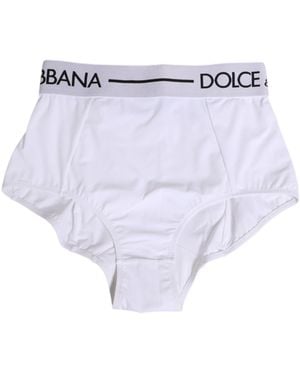 Dolce & Gabbana Nylon Logo Waistband Coulotte Underwear Elastane Clothing - Blue