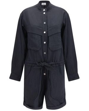 Isabel Marant Black Viscose Jumpsuit - Blue