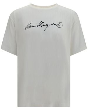 MM6 by Maison Margiela White Cotton T - Gray