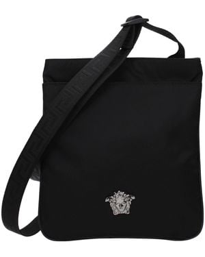 Versace Nylon Crossbody Bag - Black
