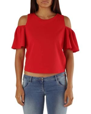 Met Multicolour Polyester Blouse - Red