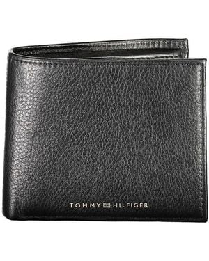 Tommy Hilfiger Black Leather Wallet - Grey