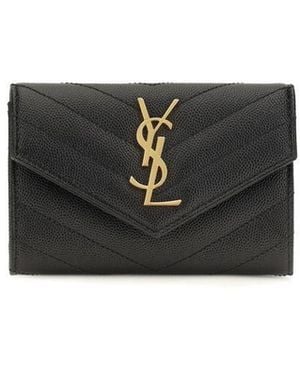 Saint Laurent Black Lamb Ovis Aries Wallet