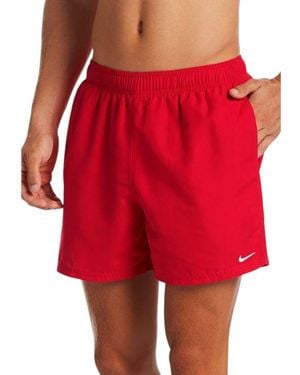 Nike Red Polyester Swim Shorts