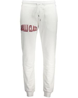 Roberto Cavalli Bianco Cotton Men's Sweatpant - White