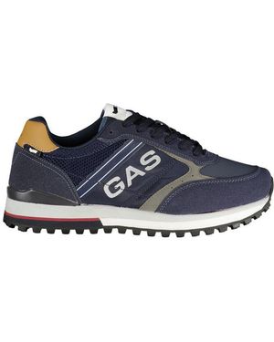 Gas Blue Polyester Men Sneaker