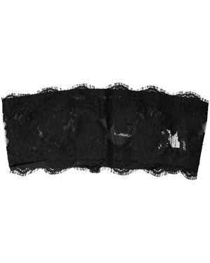Dolce & Gabbana Black Lace Bandeau Bra Tube Top Underwear