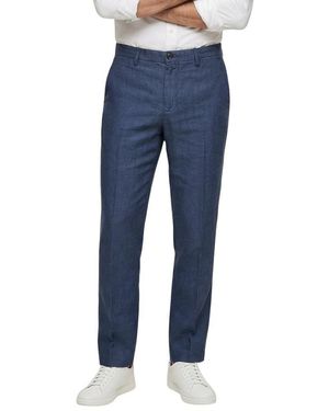 Borghese Linen Casual Trousers - Blue
