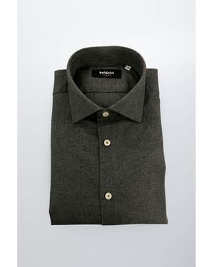 Baldinini Grey Cotton Men Shirt - Green