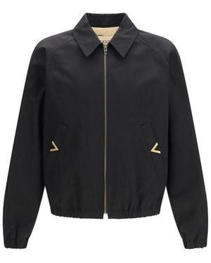 Valentino Black Cotton Bomber