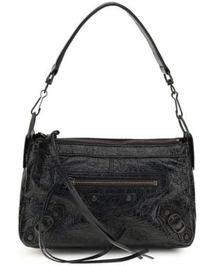 Balenciaga Black Lamb Ovis Aries Aries Shoulder Bag