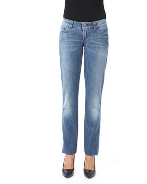 Byblos Blue Cotton Jeans & Pant