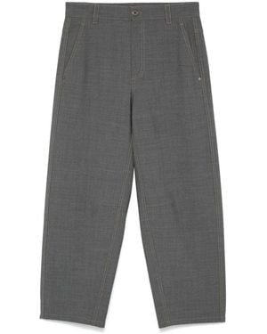 Brunello Cucinelli Grey Wool Casual Trousers