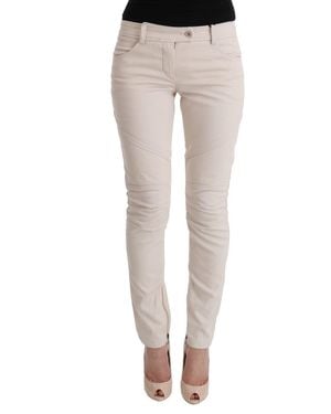 Ermanno Scervino Chic Slim Fit Denim Treasure - White