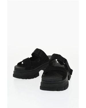 UGG Suede Ashton Sandals With Logoed Band 4,5Cm - Black