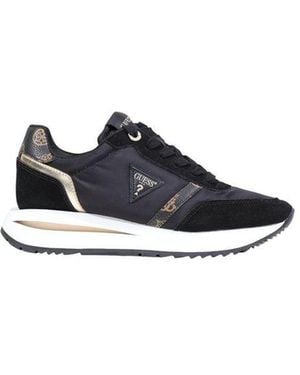 Guess Bicolor Polyester Athletic Sneakers - Blue