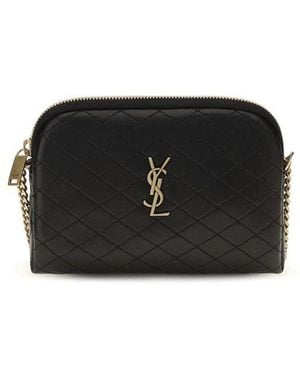Saint Laurent Black Calf Leather Bos Taurus Shoulder Bag