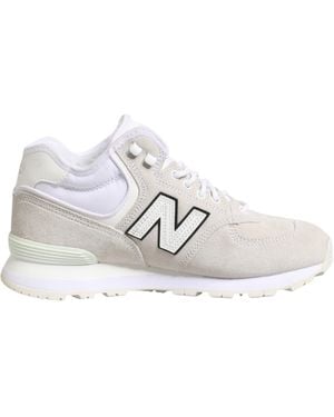 New Balance Off White Suede Trainers Shoes