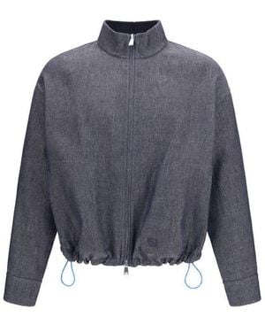 Fendi Blue Linen Denim Jacket