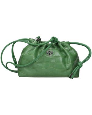 Tory Burch Green Leather Shoulder Bag