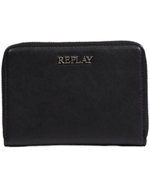 Replay Black Polyester Wallet