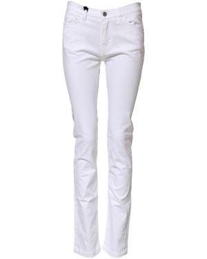 Dolce & Gabbana White Grace Mid Waisted Skinny Denim Jeans