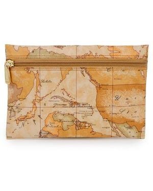 Alviero Martini 1A Classe Beige Polyester Clutch Bag - Natural