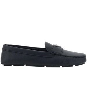 Prada Drive Leather Loafers - Blue