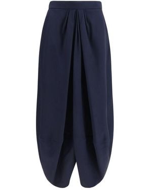 Giorgio Armani Blue Silk Long Skirt