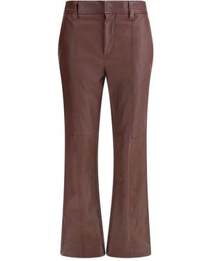 Brunello Cucinelli Leather Pants - Brown
