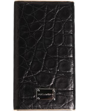 Dolce & Gabbana Black Leather Exotic Skin 3000mah Power Bank Charger Usb
