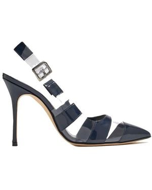 Manolo Blahnik Uxra 105 Pumps - Blue