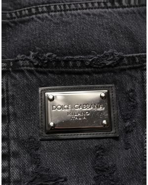 Dolce & Gabbana Cotton Ripped Denim Jeans Clothing - Black