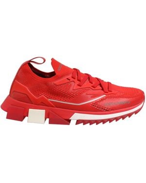 Dolce & Gabbana Red Sorrento Sport Stretch Men Trainers Shoes