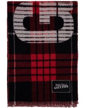 Jean Paul Gaultier Wool Tartan Scarf For - Red