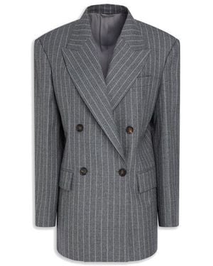 Brunello Cucinelli Gray Virgin Wool Blazer