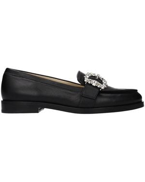 Jimmy Choo Black Leather Slip