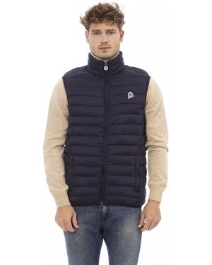 INVICTA WATCH Quilted Contrast Patch Fashion Vest - Blue